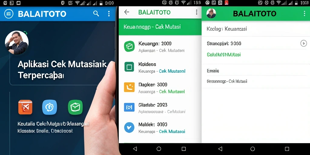 Tampilan antarmuka BALAITOTO untuk Cek Mutasi keuangan yang user-friendly.