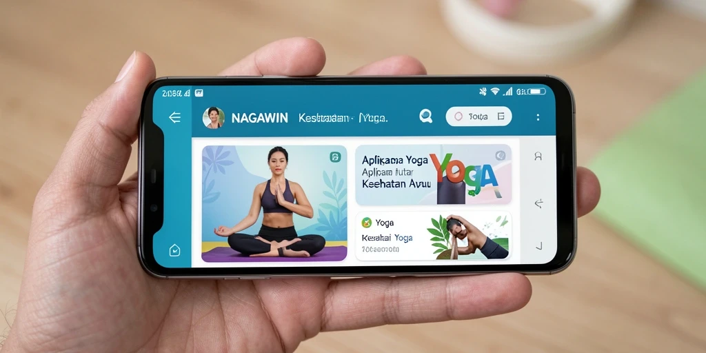 Antarmuka NAGAWIN yang intuitif dan menarik untuk praktik Yoga.
