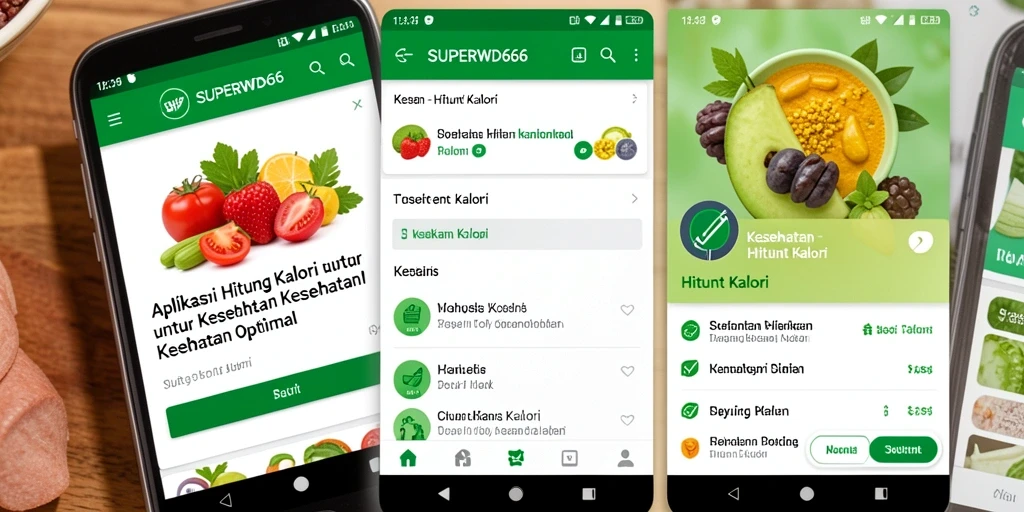 Screenshot utama SUPERWD666 yang menunjukkan fitur Hitung Kalori.