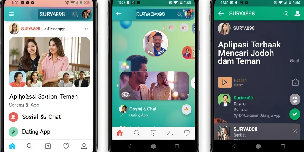 Tampilan modern dan user-friendly dari aplikasi SURYA898.