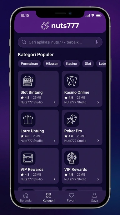 Tampilan katalog aplikasi nuts777